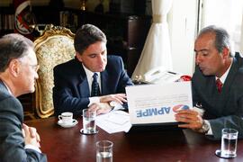 Governador Germano Rigotto durante audiência com a Associação Brasileira de Pequenos e Médios Produtores de Energia Elétrica. Autor: Jefferson Bernardes