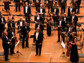 Orquestra Sinfônica de Porto Alegre (OSPA), apresentação do maestro, Isaac Karabtchevsky. Autor: Alfonso Abraham