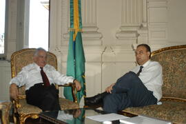 Senador Pedro Simon com chefe da Casa Civil Alberto Oliveira. Autor: Paulo Dias