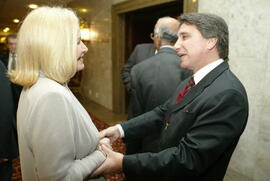 Germano Rigotto com a jornalista Ana Amélia Lemos. Autor: Nabor Goulart