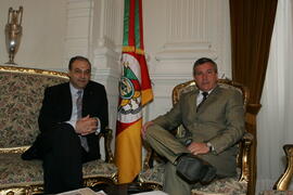 Chefe da Casa Civil, Alberto Oliveira, durante audiência com o prefeito de Bento Gonçalves, Alcindo Gabrielli. Autor: Ivan de Andrade