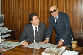 Presidente do Banrisul, Fernando Lemos, e seu assessor, Rospide Netto. Autor: Paulo Dias