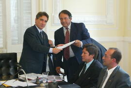 Germano Rigotto durante a audiência com os prefeitos da região da fronteira oeste. Autor: Jefferson Bernardes