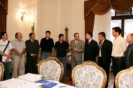 Chefe da Casa Civil, Alberto Oliveira, recebe o presidente da Corag, Irton Feller, e comitiva do Vale do Paranhana. Autor: Ivan de Andrade