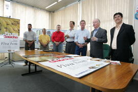 Secretário da Agricultura e Abastecimento, Odacir Klein, e o presidente da Emater, Caio Rocha, participam da abertura oficial da 24ª edição das Feiras do Litoral Norte. Autor: Itamar Aguiar