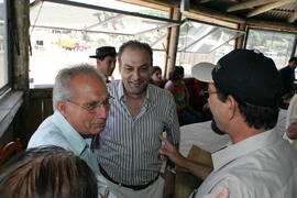 Chefe da Casa Civil, Alberto Oliveira, e governador em exercício, Antônio Hohlfeldt, visitam o XXVII Rodeio Crioulo Nacional de São José dos Ausentes. Autor: Ivan de Andrade
