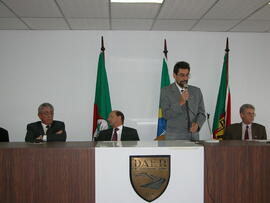 Vice Governador, Antônio Hohlfeldt na posse para os coordenadores do DAER. Autor: Alfonso Abraham