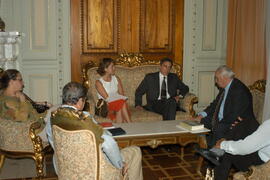 Germano Rigotto recebe Adriana Rodrigues. Autor: Paulo Dias