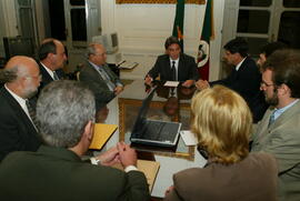 Governador Germano Rigotto em audiência com o grupo de trabalho da previdência. Autor: Nabor Goulart