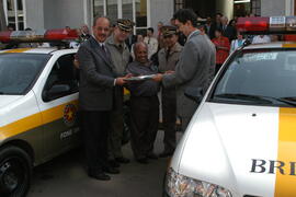 Vice-governador Antônio Hohlfeldt participa de cerimônia de entrega de viaturas para a Brigada Militar de Camaquã. Autor: Ivan de Andrade