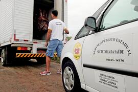 Vigilância Sanitária apreende carne bovina imprópria para consumo no Litoral Norte. Autor: Paulo Dias
