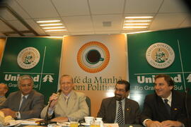 Vice-governador, Antônio Holfeldt, durante assinatura de convênio entre a secretaria do Meio Ambiente do Governo do Estado e Unimed. Autor: Paulo Dias