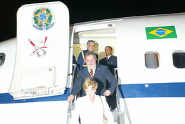 Chegada do Presidente Luiz Inácio Lula da Silva em Porto Alegre. Autor: Nabor Goulart