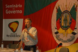 Secretário de Comunicação Social, Ibsen Pinheiro, no seminário do governo no município de Imbé. Autor: Paulo Dias