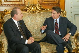 Germano Rigotto recebe a visita do presidente da Assembleia Legislativa, Vilson Covatti. Autor: Nabor Goulart
