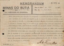 Memorando que alerta sobre a modificação da lei que que regula a isenção do direito alfandegário para companhias importadoras.