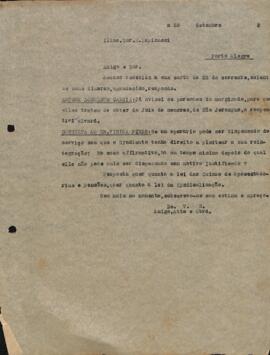 Resposta sobre a situação do operário Arthur Lourenço Garcia e dúvida se um operário pode ser dispensado do serviço sem que o sindicato tenha direito a pleitear a sua reintegração.