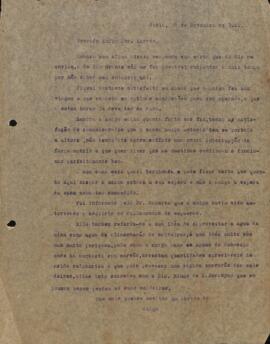 Carta ao Snr. Abrate durante sua ausência, contendo informações sobre o andamento dos trabalhos